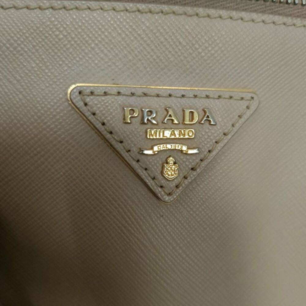 Prada Medium Galleria Double Zip Tote Bag in Beige Saffiano Leather - Picture 5 of 12